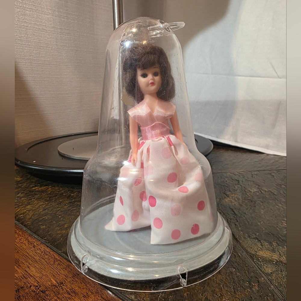 Vintage A&H Doll with Pink Polka Dot Dress.